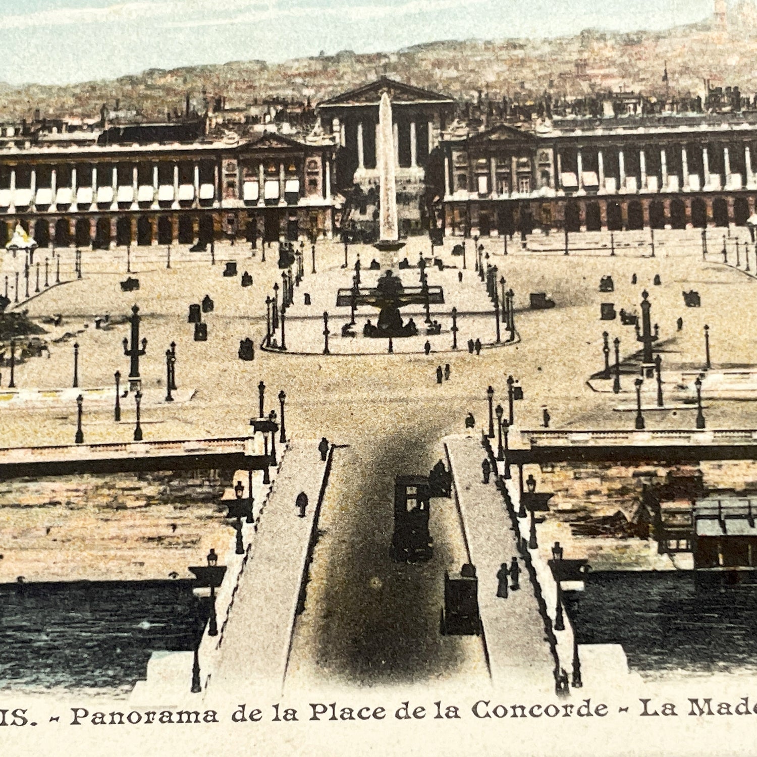 1900s - Paris Place de la Concorde Postcard - La Madeleine - Sacré-Cœur Panorama - Vintage French Cityscape Ephemera
