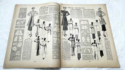 1930s - Mode Pratique Magazine - French Vintage Fashion Patterns - 1938 Women's Clothing & Lifestyle - Crafts