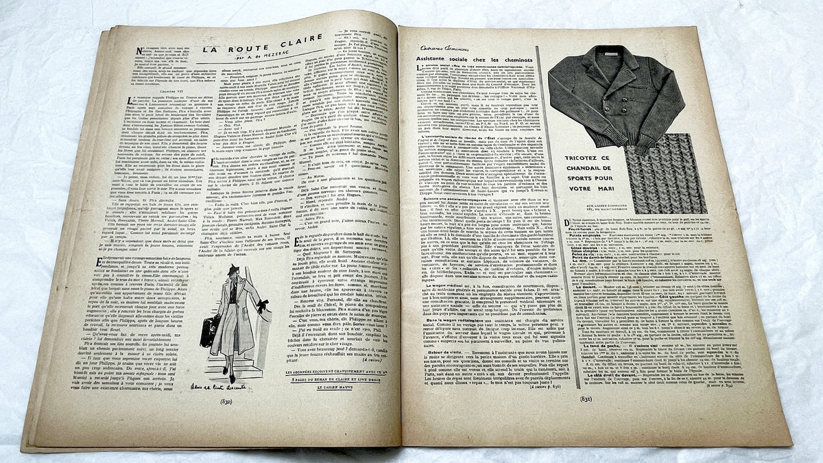 1930s - Mode Pratique Magazine - French Vintage Fashion Patterns - 1938 Women's Clothing & Lifestyle - Crafts