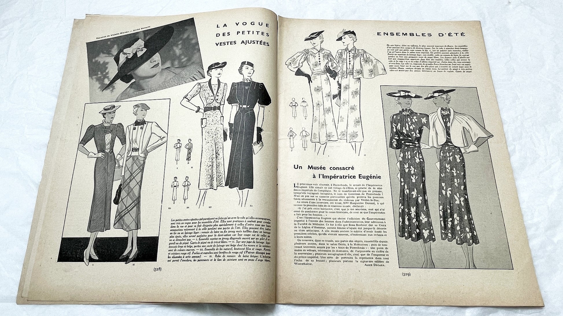 1930s - Vintage French Fashion Magazine - Mode Pratique - 1936 - Elegant Women's Styles - Sewing Patterns - Retro Advertising - Ephemera