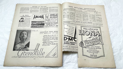 1930s - Vintage French Fashion Magazine - Mode Pratique - 1936 - Elegant Women's Styles - Sewing Patterns - Retro Advertising - Ephemera