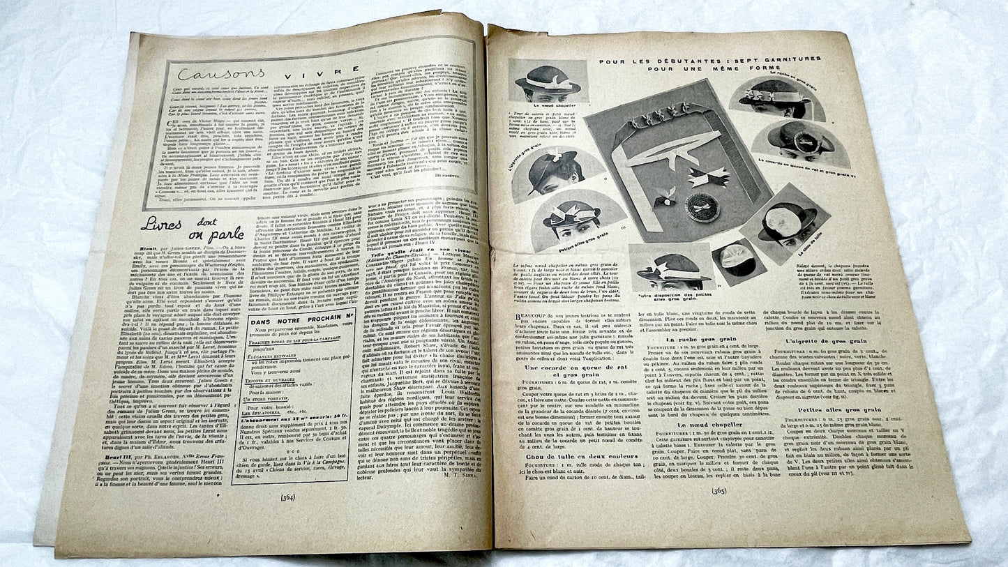 1930s - Vintage French Mode Pratique Fashion Magazine - Chanel Afternoon Dress - Sewing Patterns - Homemaking - Timeless Style & Elegance