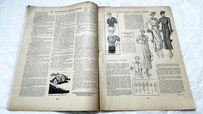 1930s - Vintage French Mode Pratique Fashion Magazine - Chanel Afternoon Dress - Sewing Patterns - Homemaking - Timeless Style & Elegance