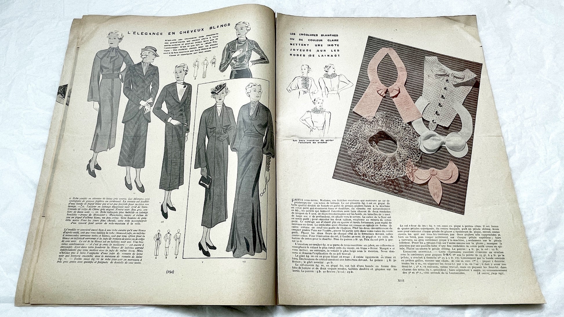 1930s - Vintage French Fashion Magazine - Mode Pratique - Spring Fashions - Retro Style - Clothing Patterns - Women's Wear - 1936 Issue