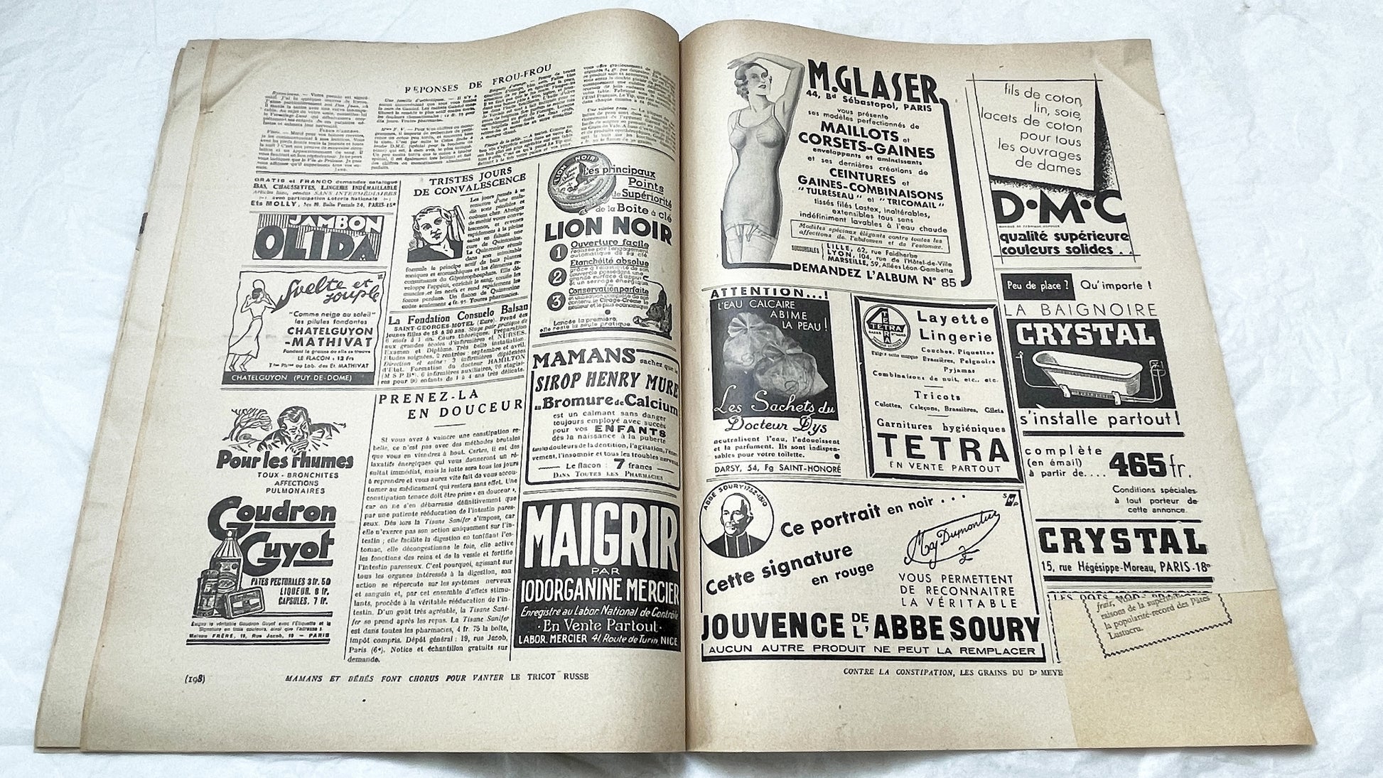 1930s - Vintage French Fashion Magazine - Mode Pratique - Spring Fashions - Retro Style - Clothing Patterns - Women's Wear - 1936 Issue