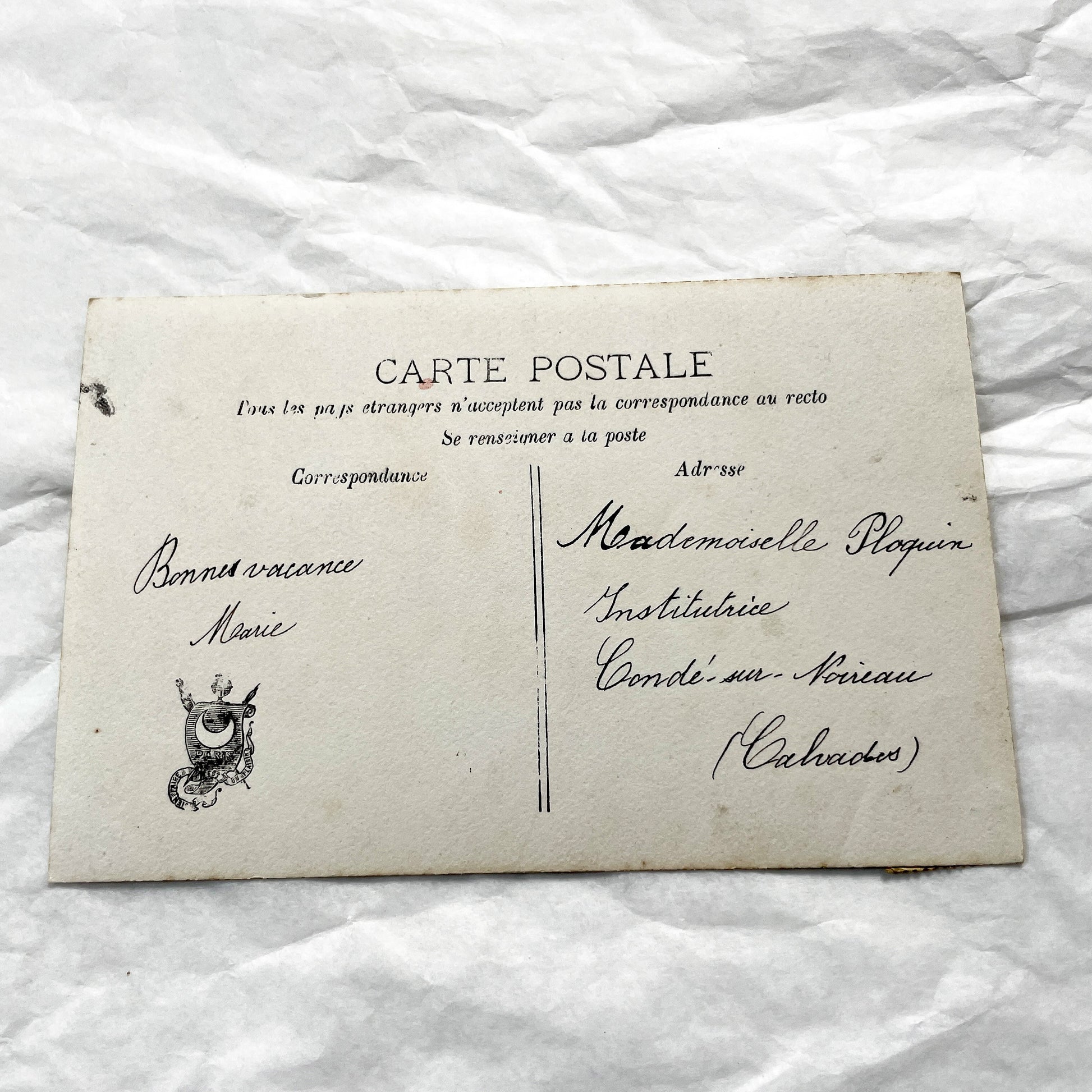 1900s - 2 Antique French Easter Postcards - Hand Tinted Women Flowers - Vintage Holiday Greeting Cards - Early 20th Century Ephemera