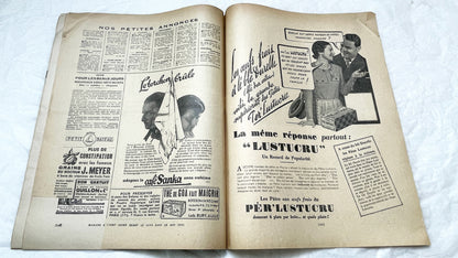 1930s - Vintage French Fashion Magazine - Mode Pratique - Spring Fashions - Retro Style - Clothing Patterns - Women's Wear - 1936 Issue