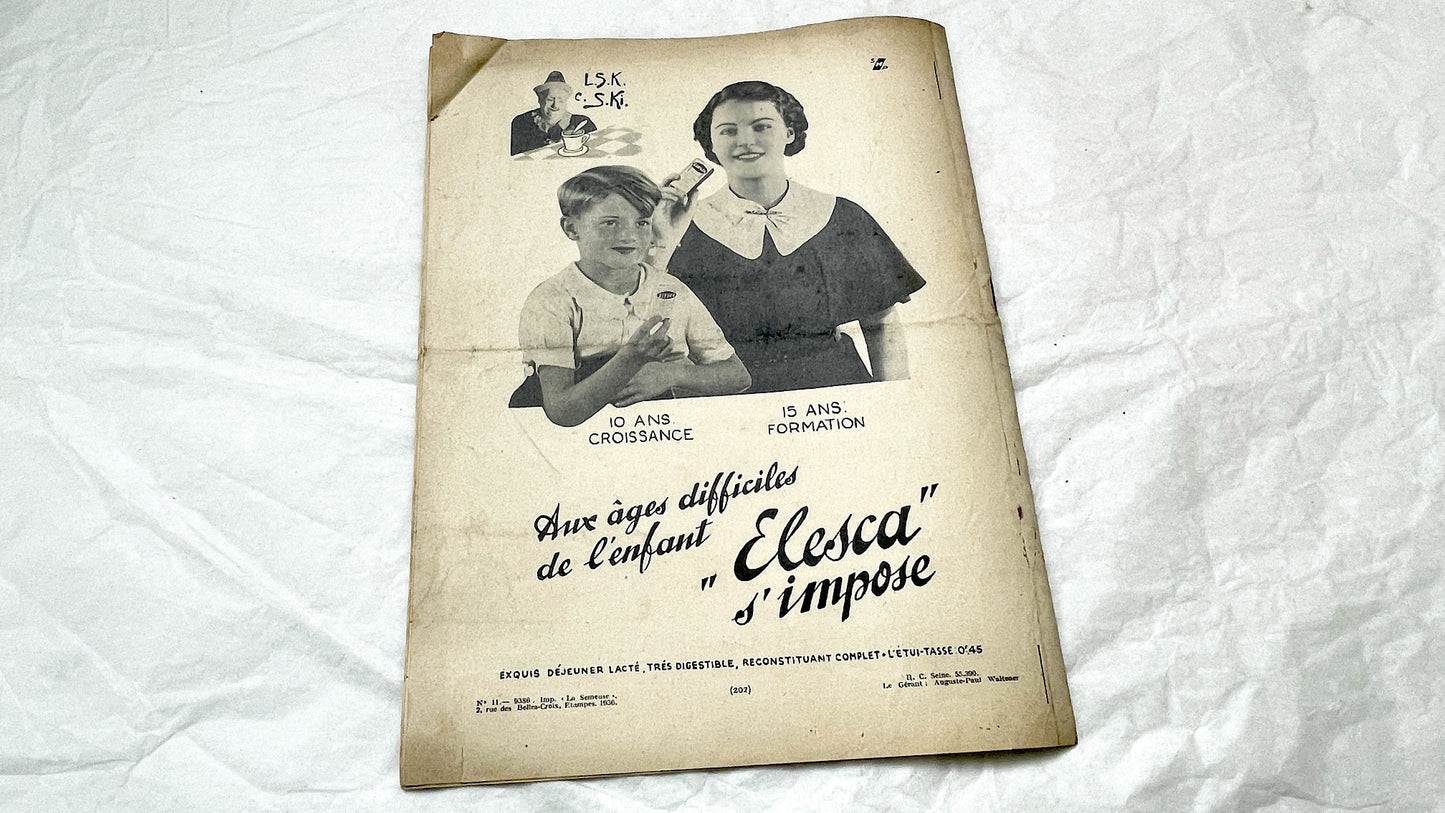 1930s - Vintage French Fashion Magazine - Mode Pratique - Spring Fashions - Retro Style - Clothing Patterns - Women's Wear - 1936 Issue