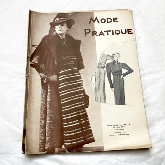 1930s - French Fashion Magazine - Vintage Style and Dressmaking Patterns - Home Decor - Retro Lifestyle - Collectible Paper Ephemera
