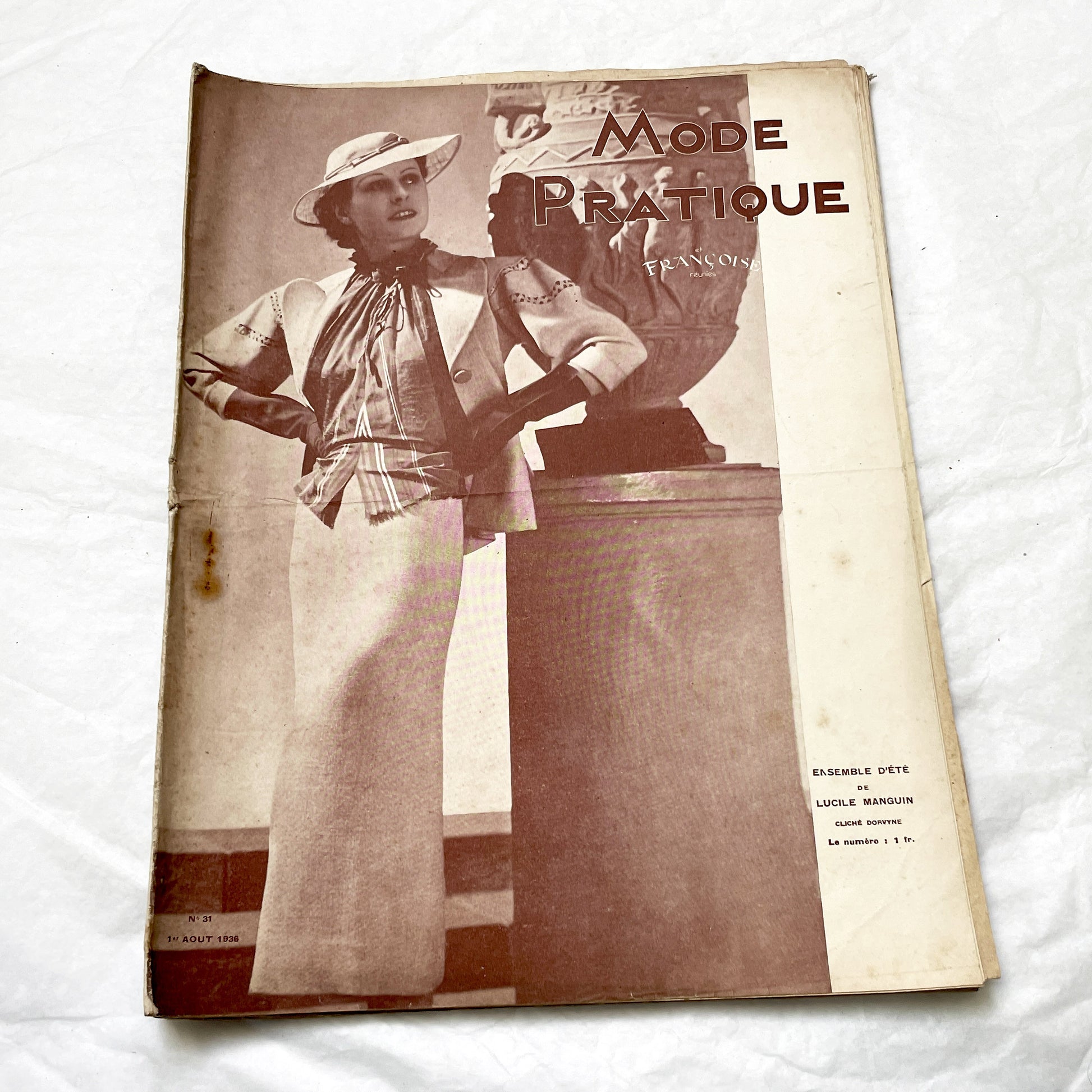 1930s - Mode Pratique French Fashion Magazine - Vintage Sewing Patterns - Embroidery Designs - Advertising - French Vintage Magazine