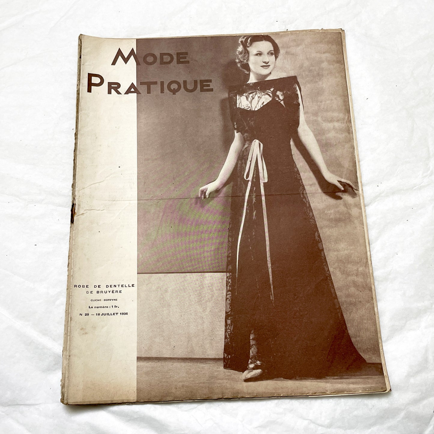 1930s - Vintage French Fashion Magazine - Mode Pratique - Historic Women's Style - Sewing Patterns - Hair Styles - Advertising Collectible