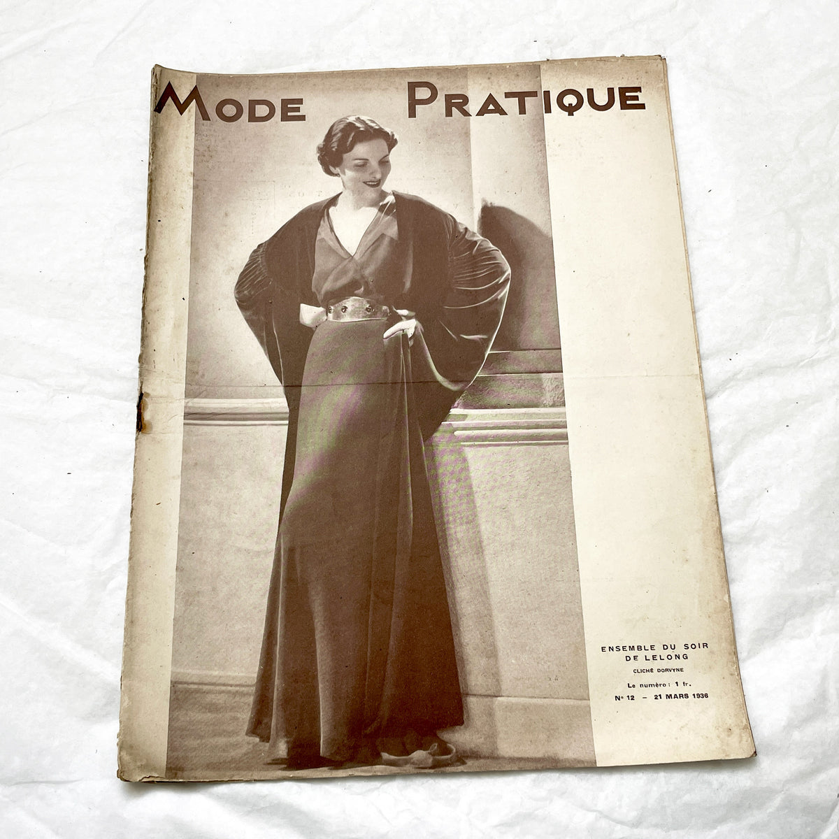 1930s - French Fashion Magazine - Vintage Mode Pratique Publication - Evening Gown - Historical Style Guide & Craft Inspiration