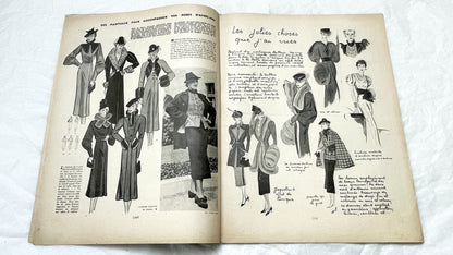 1930s - Vintage French Fashion Magazine - Mode Pratique Françoise - October 1936 Issue - Elegant 1930s Women's Clothing Patterns