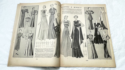 1930s - Vintage French Fashion Magazine - Mode Pratique Françoise - October 1936 Issue - Elegant 1930s Women's Clothing Patterns