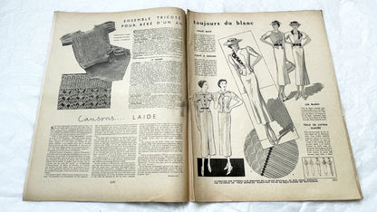 1930s - Mode Pratique French Fashion Magazine - Vintage Sewing Patterns - Embroidery Designs - Advertising - French Vintage Magazine