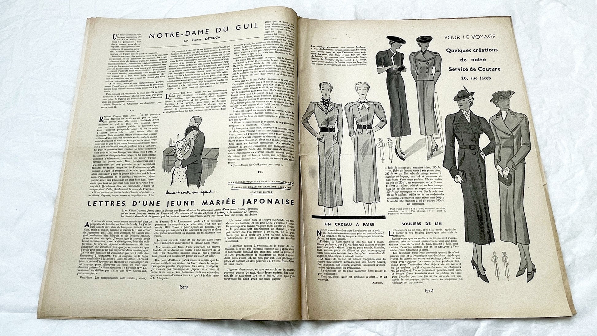 1930s - Mode Pratique French Fashion Magazine - Vintage Sewing Patterns - Embroidery Designs - Advertising - French Vintage Magazine