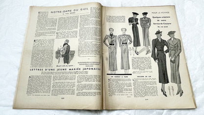 1930s - Mode Pratique French Fashion Magazine - Vintage Sewing Patterns - Embroidery Designs - Advertising - French Vintage Magazine