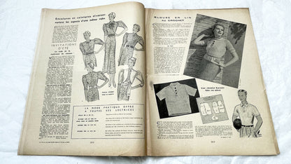 1930s - Mode Pratique French Fashion Magazine - Vintage Sewing Patterns - Embroidery Designs - Advertising - French Vintage Magazine