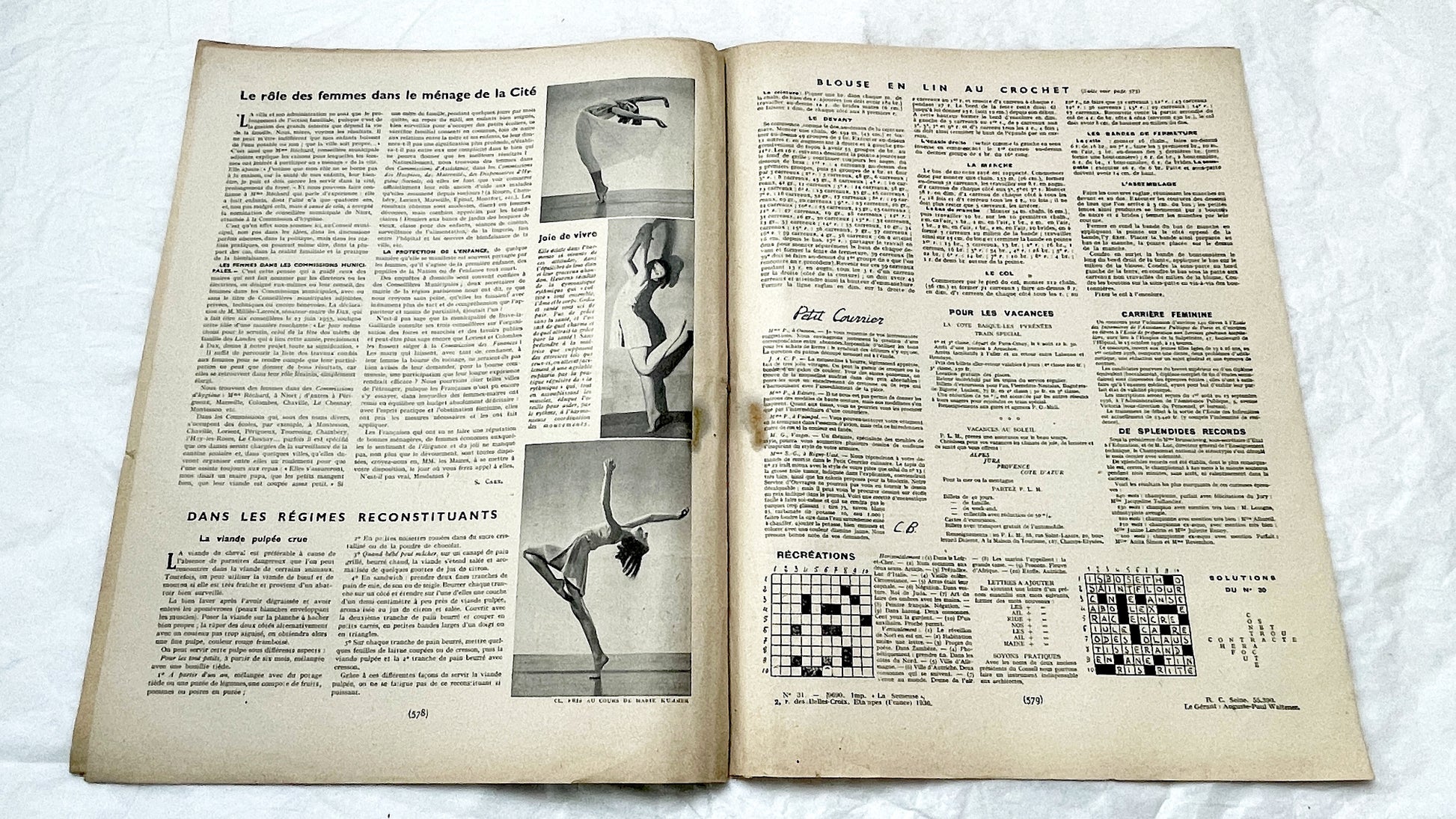 1930s - Mode Pratique French Fashion Magazine - Vintage Sewing Patterns - Embroidery Designs - Advertising - French Vintage Magazine