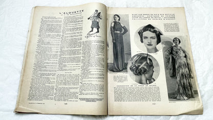 1930s - Vintage French Fashion Magazine - Mode Pratique - November 1935 - Special Edition - Evening Wear - Daywear - Patterns - Schiaparelli