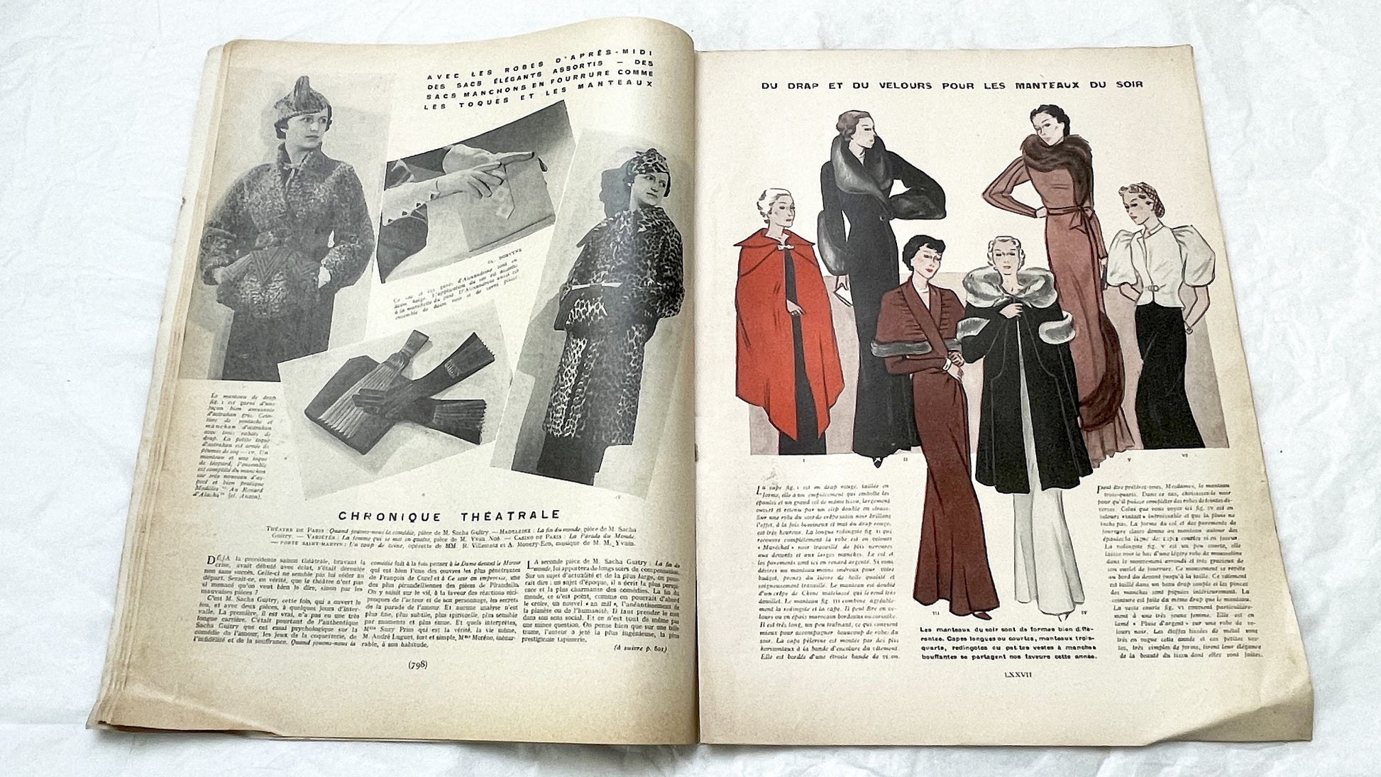1930s - Vintage French Fashion Magazine - Mode Pratique - November 1935 - Special Edition - Evening Wear - Daywear - Patterns - Schiaparelli