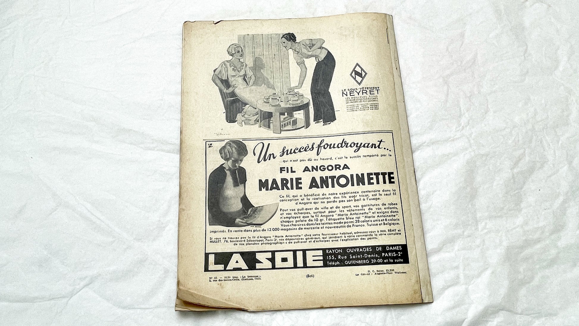 1930s - Vintage French Fashion Magazine - Mode Pratique - November 1935 - Special Edition - Evening Wear - Daywear - Patterns - Schiaparelli