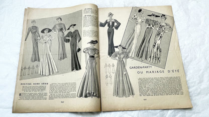 1930s - Vintage French Fashion Magazine - Mode Pratique - Historic Women's Style - Sewing Patterns - Hair Styles - Advertising Collectible