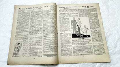 1930s - Vintage French Fashion Magazine - Mode Pratique - Historic Women's Style - Sewing Patterns - Hair Styles - Advertising Collectible