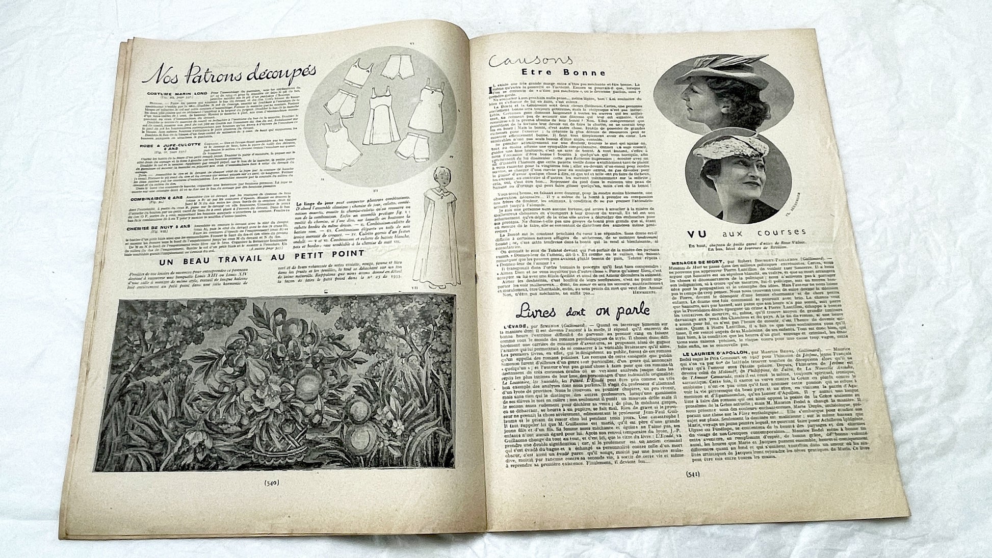 1930s - Vintage French Fashion Magazine - Mode Pratique - Historic Women's Style - Sewing Patterns - Hair Styles - Advertising Collectible
