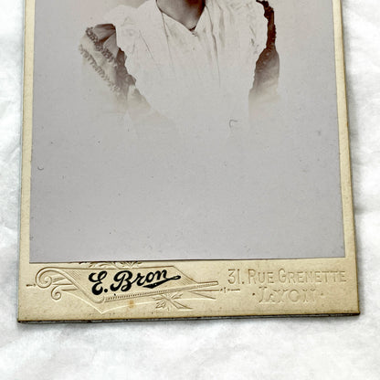 1900s - Antique Studio Portrait Photograph - Elegant Woman - French Carte de Visite - Vintage Fashion - Historic Photography