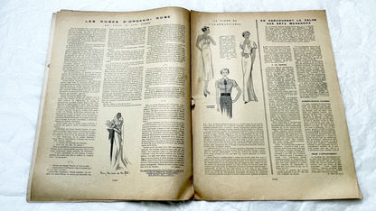 1930s - French Fashion Magazine - Vintage Mode Pratique Publication - Evening Gown - Historical Style Guide & Craft Inspiration