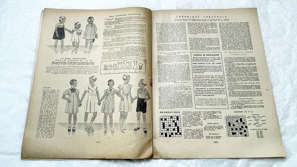1930s - French Fashion Magazine - Vintage Mode Pratique Publication - Evening Gown - Historical Style Guide & Craft Inspiration