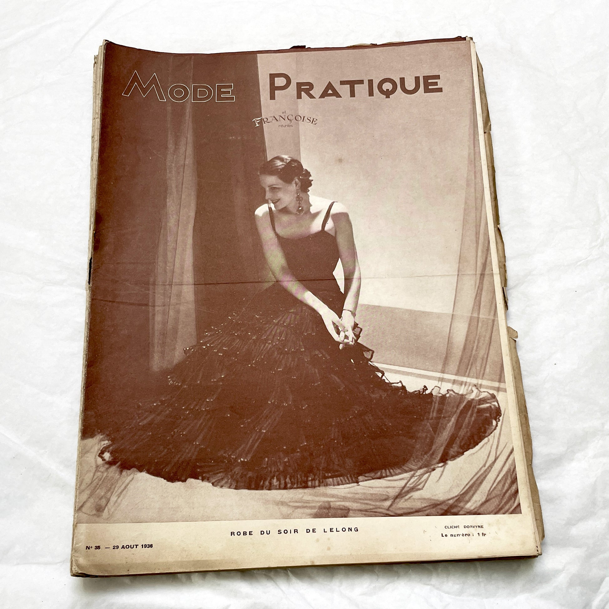 1930s - Vintage French Fashion Magazine - Mode Pratique - Elegant Style - Sewing Patterns - Home Crafts and Lifestyle Advice
