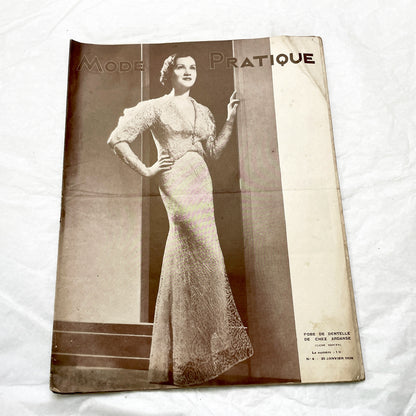 1930s - Mode Pratique French Fashion Magazine - Vintage 1930s - Elegant Dress Patterns - Lifestyle - Retro Ads - Collectible Ephemera