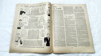 1930s - Vintage French Fashion Magazine - Mode Pratique - Elegant Style - Sewing Patterns - Home Crafts and Lifestyle Advice