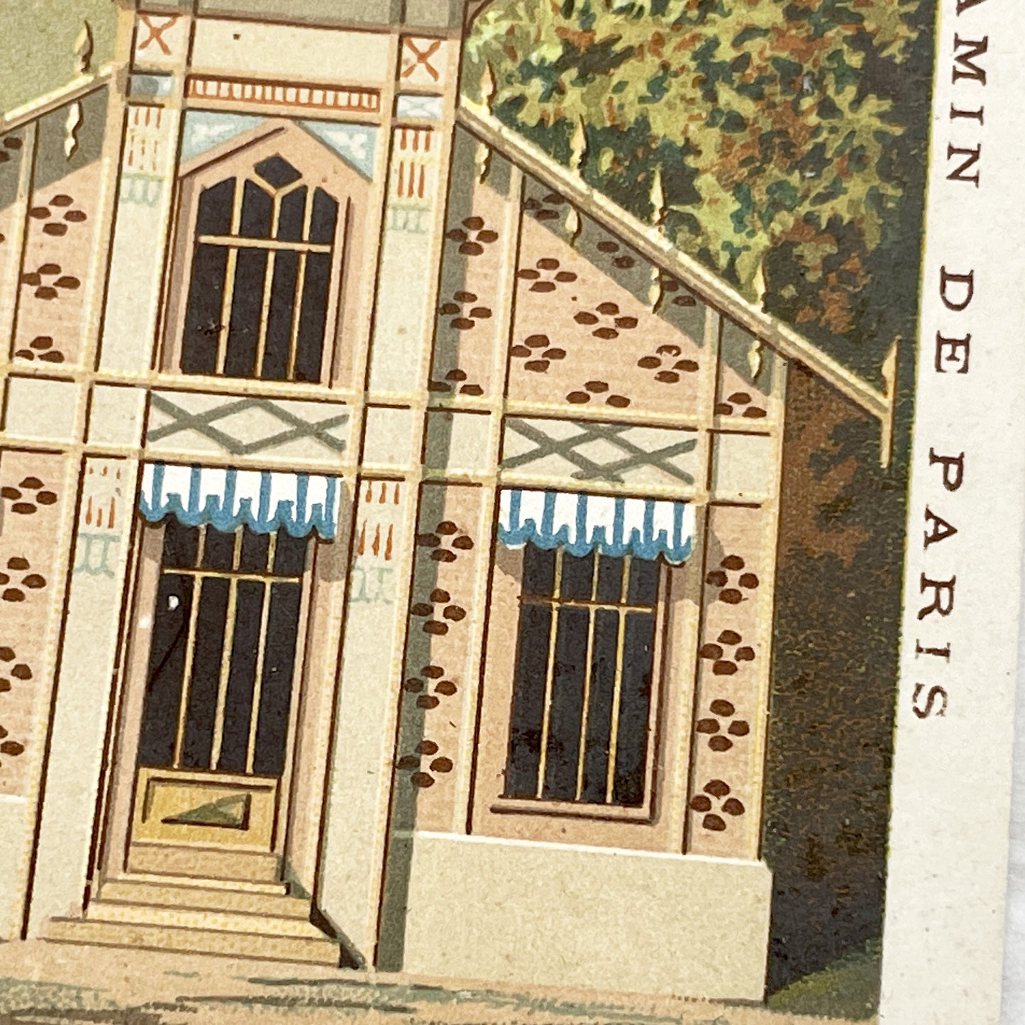 Late 19th - F. Pinet Chaussures Paris Exhibition Trade Card - Vintage French Advertising Chromo - Paris Rue du 4 Septembre Ministry