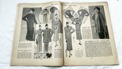 1930s - Vintage French Fashion Magazine Mode Pratique - Tailleurs Manteaux Special Issue - Women's Clothing Patterns - Hachette