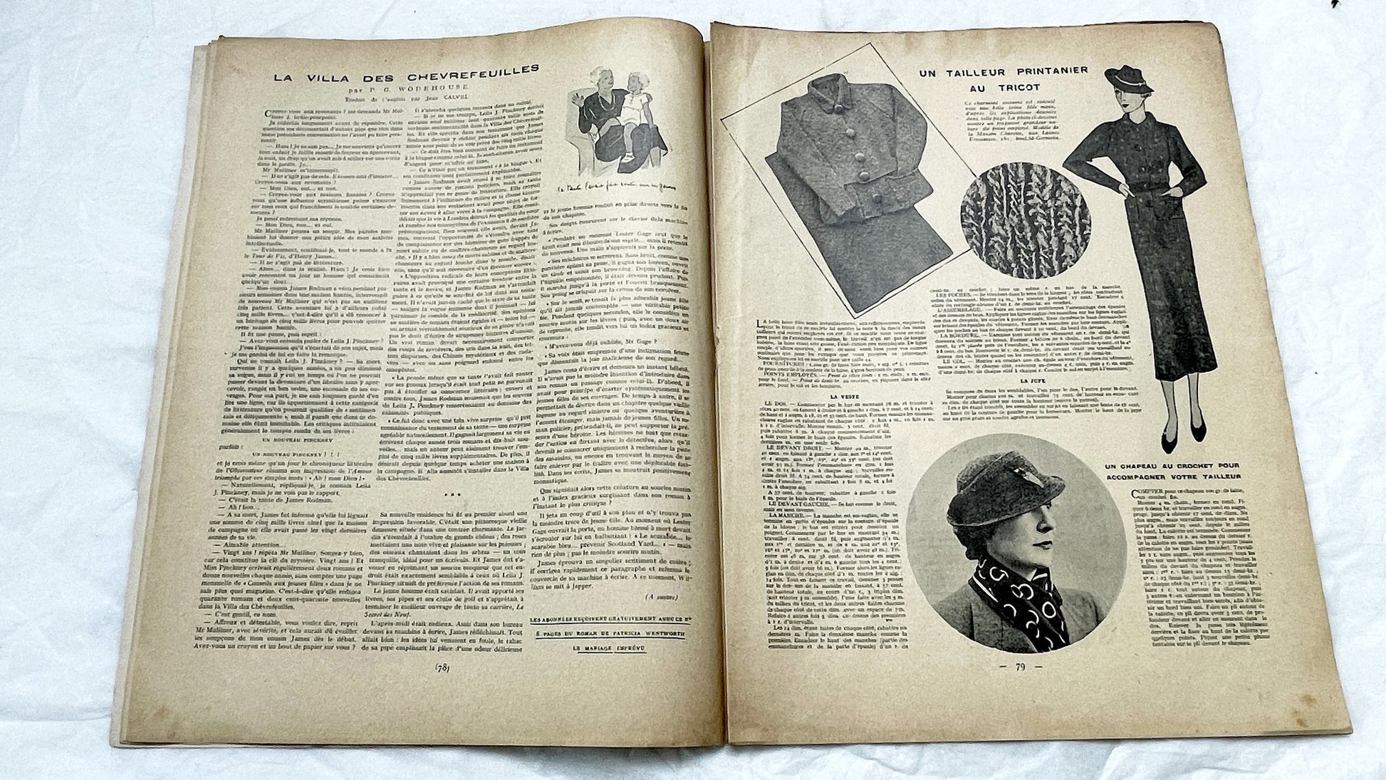 1930s - Vintage French Fashion Magazine Mode Pratique - Tailleurs Manteaux Special Issue - Women's Clothing Patterns - Hachette