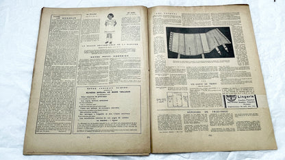 1930s - Vintage French Fashion Magazine Mode Pratique - Tailleurs Manteaux Special Issue - Women's Clothing Patterns - Hachette