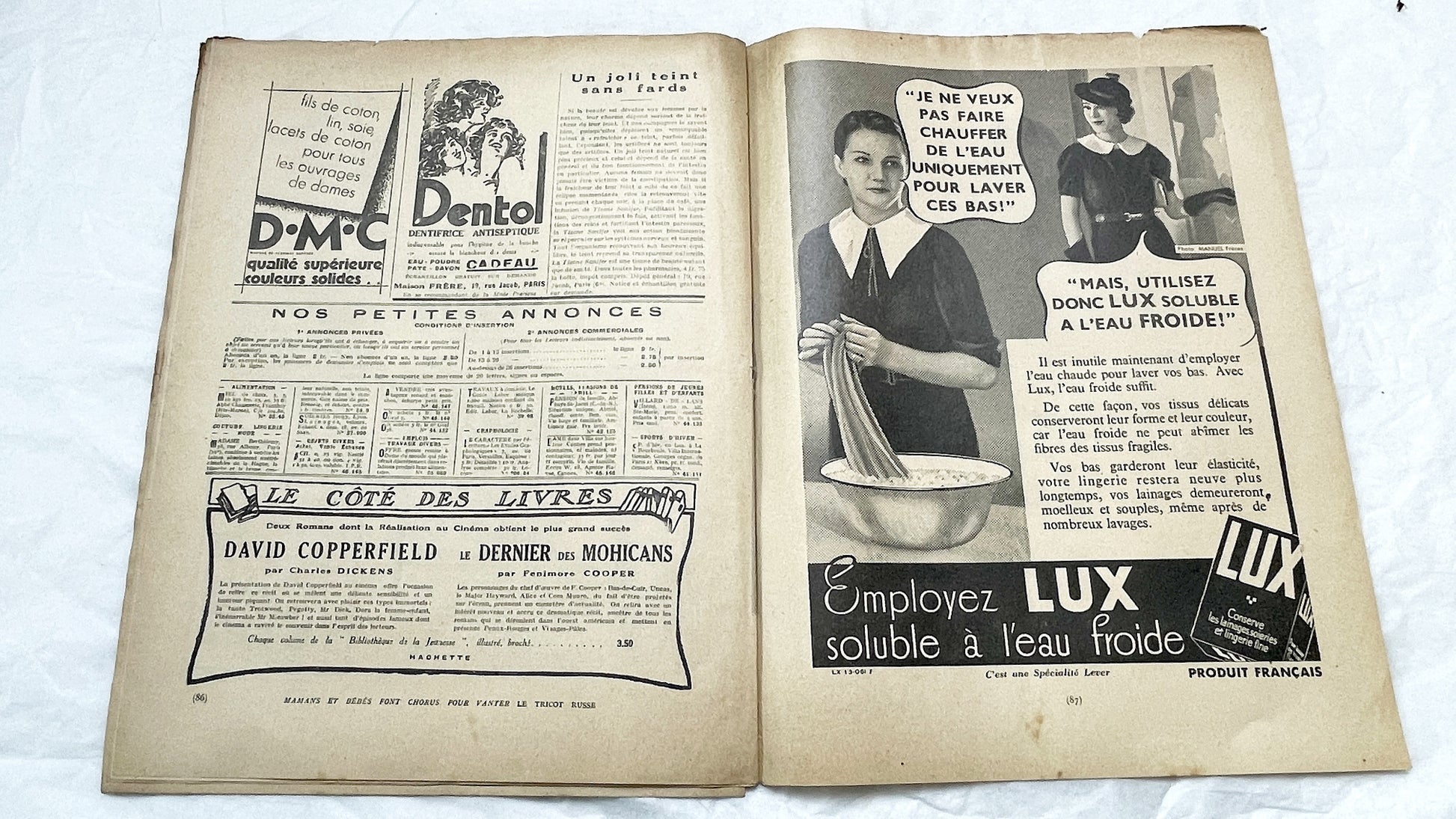 1930s - Vintage French Fashion Magazine Mode Pratique - Tailleurs Manteaux Special Issue - Women's Clothing Patterns - Hachette