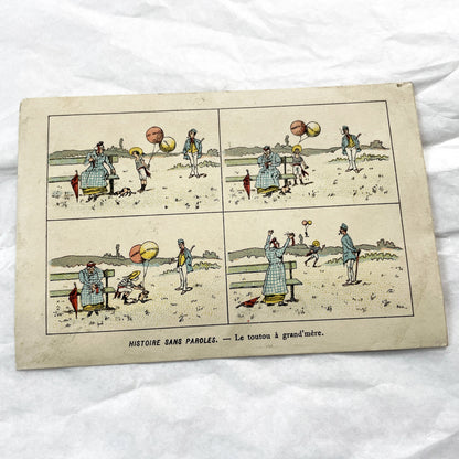 1900s - Antique Comic Illustration - Histoire Sans Paroles - Edwardian Era Humorous Illustration - Grands Magasins  - Art Collectible