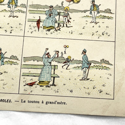1900s - Antique Comic Illustration - Histoire Sans Paroles - Edwardian Era Humorous Illustration - Grands Magasins  - Art Collectible