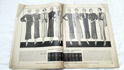 1930s - Mode Pratique French Fashion Magazine - Vintage 1930s - Elegant Dress Patterns - Lifestyle - Retro Ads - Collectible Ephemera