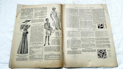 1930s - Mode Pratique French Fashion Magazine - Vintage 1930s - Elegant Dress Patterns - Lifestyle - Retro Ads - Collectible Ephemera