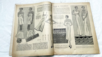 1930s - Vintage French Fashion Magazine - Mode Pratique - Special Bridal & Lingerie Edition - Wedding Dresses - Travel Wardrobe