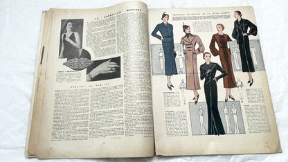 1930s - Vintage French Fashion Magazine - Mode Pratique - Special Bridal & Lingerie Edition - Wedding Dresses - Travel Wardrobe