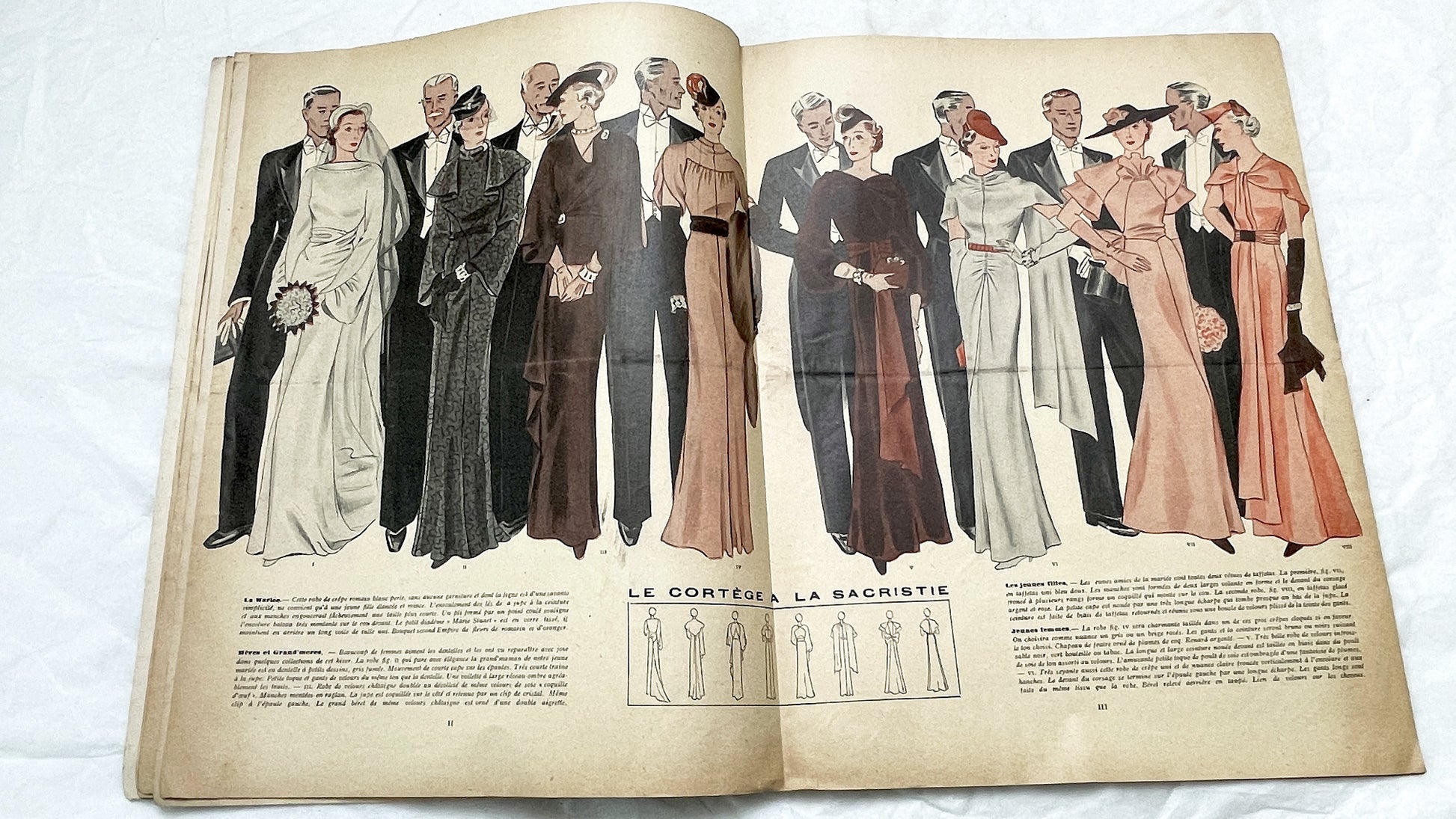 1930s - Vintage French Fashion Magazine - Mode Pratique - Special Bridal & Lingerie Edition - Wedding Dresses - Travel Wardrobe