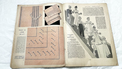 1930s - Vintage French Fashion Magazine - Mode Pratique - Special Bridal & Lingerie Edition - Wedding Dresses - Travel Wardrobe