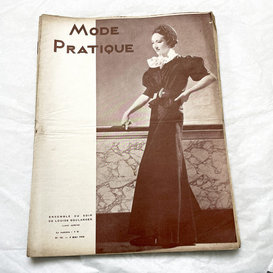 1930s - French Fashion Magazine Mode Pratique - Vintage Women's Style, Sewing Patterns & Daily Life - Historical Advertising Ephemera