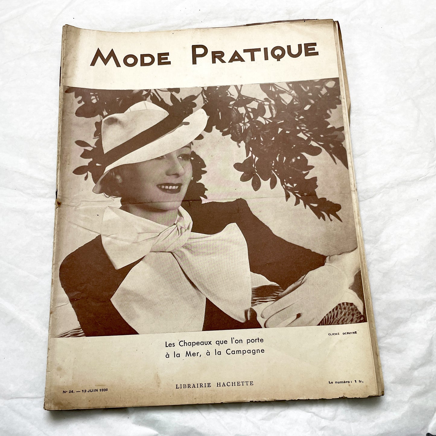 1930s - Vintage French Fashion Magazine - Mode Pratique - Elegant Womens Apparel - Home Crafts - Lifestyle Advice - Parisian Life